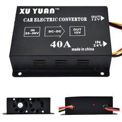 XUYUAN 480W Step-Down Converter 24V to 12V 40A Automotive DC Power Buck Converter, 480W 24V to 12V