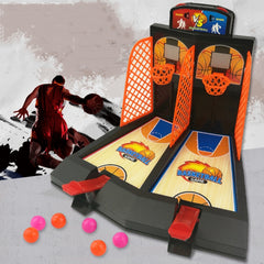 2 PCS Double Battle Basketball Toys Children Finger Catapult Basketball Court Desktop Shooting Parent-Child Game, 2 PCS Double Battle Basketball