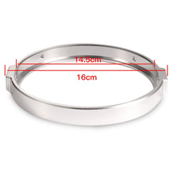 5.75 Inch Round Retro Headlight Ring Motorcycle Headlight Modification Parts, Black, Silver