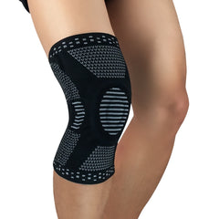 Sports Knee Pads Anti-Collision Support Compression Keep Warm Leg Sleeve Knitting Basketball Running Cycling Protective Gear, M, L, XL
