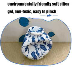 QH-28 Blue-and-white Porcelain Silicone Night Light USB Bedroom Bedside Lamp Pat Sensor Lamp