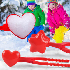 Children Winter Outdoor Snowball Clip Toy Parent-Child Snowball Fight Mold, Style:, 3 PCS Large Love