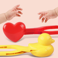 Children Winter Outdoor Snowball Clip Toy Parent-Child Snowball Fight Mold, Style:, 3 PCS Large Love