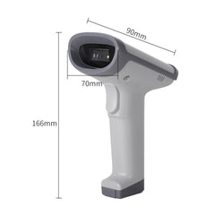 Deli 14950 One-Dimensional Two-Dimensional Scanner Supermarket Catering Scanning Gun, Wired (White), Wireless (White)
