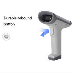 Deli 14950 One-Dimensional Two-Dimensional Scanner Supermarket Catering Scanning Gun, Wired (White), Wireless (White)