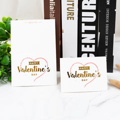 100 PCS Valentines Day Bronzing Greeting Card Flower Shop Birthday Thank You Card, Wish You All The Best, I Miss You Every Day, Thank You Very Much, I Keep You In My Heart Forever, Happy Every Day, Send You My Heart, Bright Future Happy Life           ...