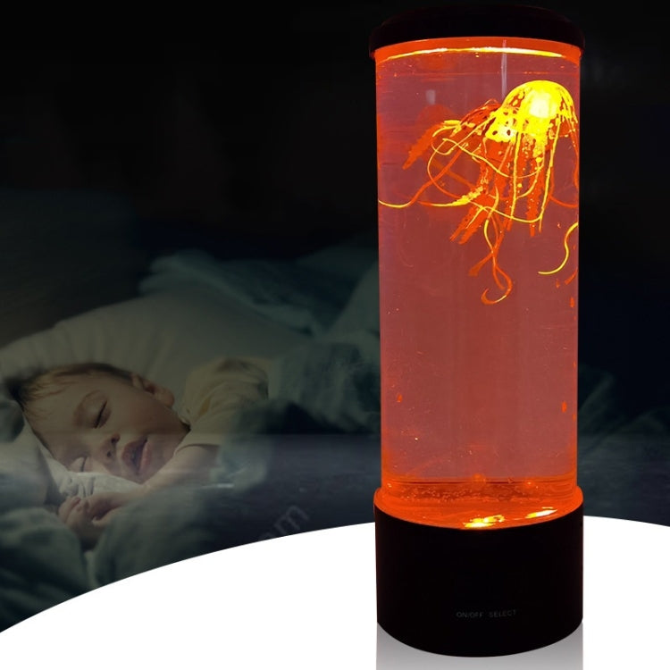Cylindrical LED Simulation Jellyfish Light USB Powered Colorful Jellyfish Atmosphere Light, 10.5 x 10.5 x 29.4cm