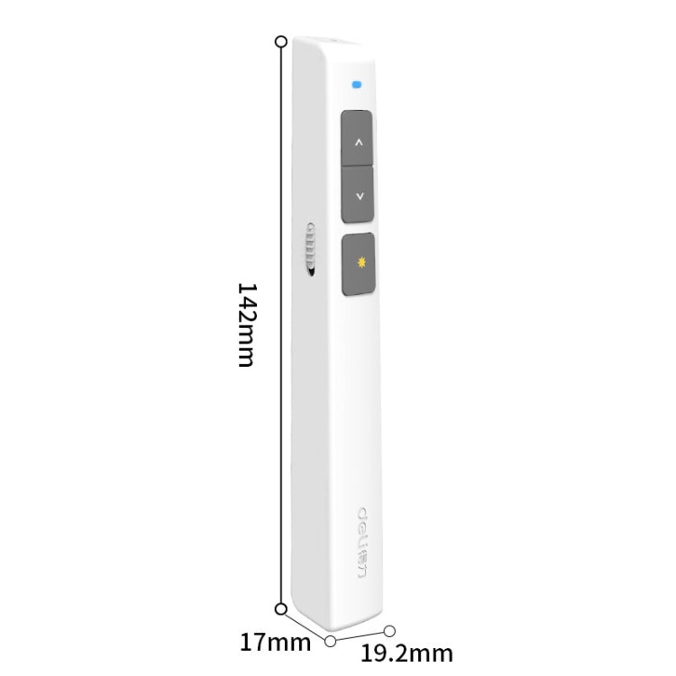 Deli 2.4GHz Laser Page Turning Pen Rechargeable Speech Projector Pen, 2802PL (White), 2802PL (Black), 2802L (White), 2802L (Black)