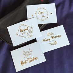 150 PCS Wedding Blessing Card Thank You Message Gift Decoration Card Bronzing Flower Greeting Card, Blessing （White）, Thank You （White）, Love You （White）, Happy Birthday （White）, Blessing （Black）, Thank You （Black）, Love You （Black）                    ...