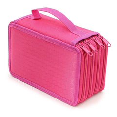 Solid Color Square Four-Layer Pencil Case Sketch Colorful Pencil Case With 72 Holes, Four-Layer