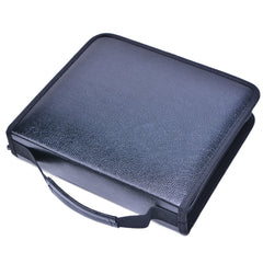 Solid Color Large Capacity 150 Hole Square PU Pencil Case, Black, Purple, Rose Red