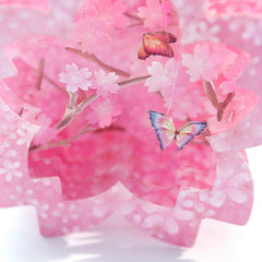 Valentine Day Greeting Card Cherry Blossom Butterfly Carving Box, Valentine Day Greeting Card