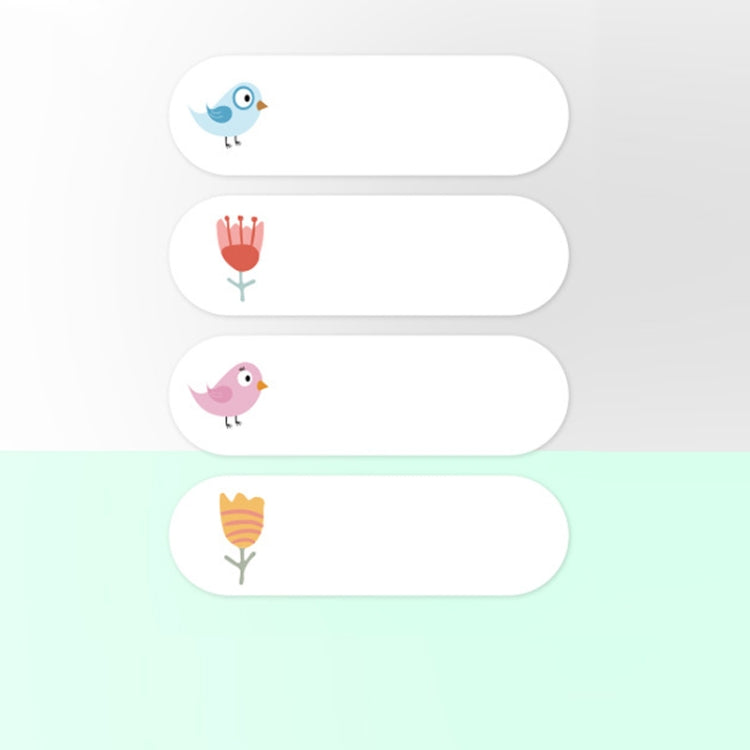 Thermal Label Paper Cosmetic Sticker Bottled Name Sticker For NIIMBOT D11 Printer, Transparent Sticker, Love, Cute Paradise, Birds and Flowers