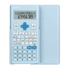 Deli 1700 Scientific Calculator Portable And Cute Student Calculator, White, Pink, Blue