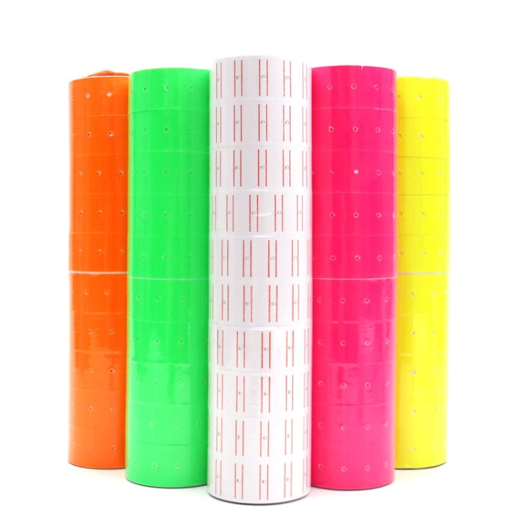 A400 3 PCS Color Coding Paper Supermarket Price Label Paper, Double Red line, Red, Yellow, Green, Pink, Pure White