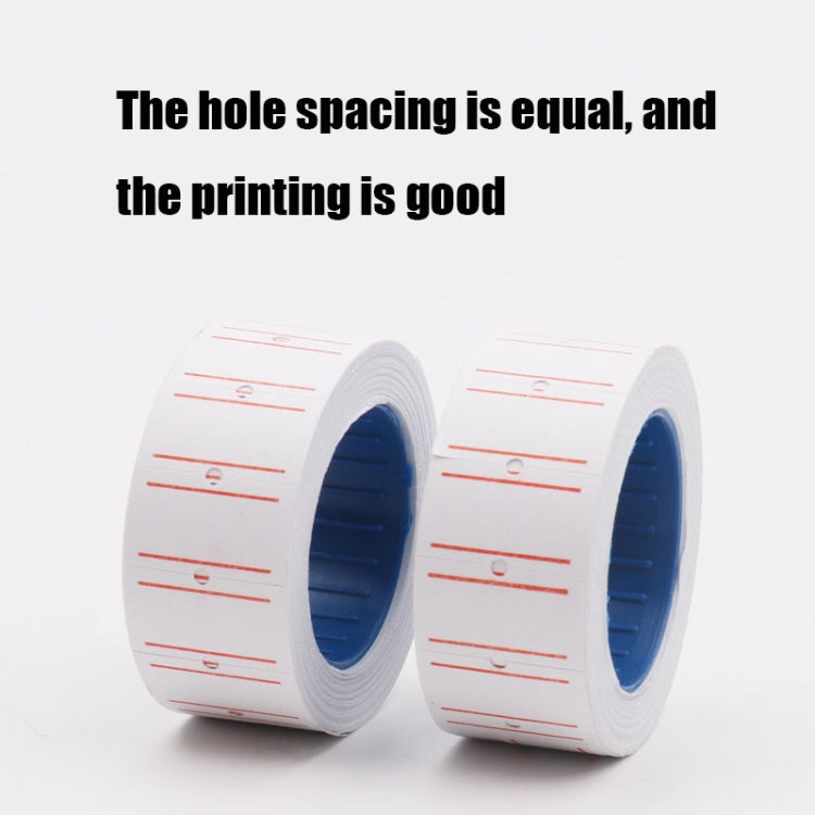 A400 3 PCS Color Coding Paper Supermarket Price Label Paper, Double Red line, Red, Yellow, Green, Pink, Pure White