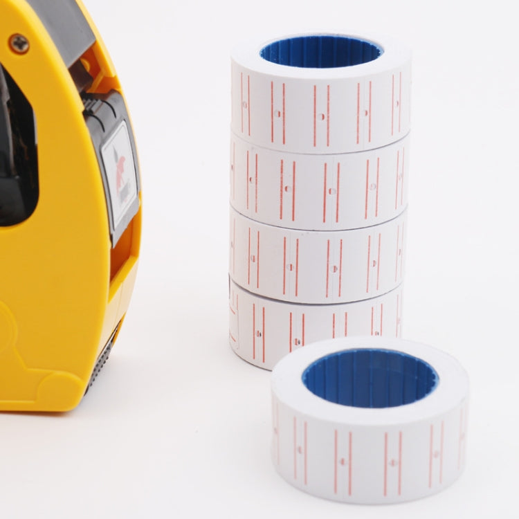 A400 3 PCS Color Coding Paper Supermarket Price Label Paper, Double Red line, Red, Yellow, Green, Pink, Pure White