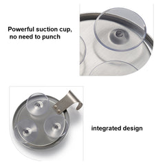 Bathroom Suction Cup Anti-Fog Mirror Aluminum Alloy With Hook Round Mirror