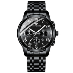 FNGEEN 4006 Men Automatic Mechanical Watch Waterproof Quartz Watch, Gold Blue Surface, Gold Black Surface, Gold White Surface, White Steel White Surface, White Steel Black Surface, White Steel Blue Surface, Black Steel Black Surface                    ...