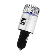JO-6291 Negative Ion Car Sterilizing Air Purifier Mobile Phone High-Speed Charging Dual USB Cigarette Lighter, JO-6291 Mysterious Silver, JO-6291 Tyrant Gold