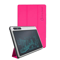10.1 Inch LCD Handwriting Board Light Energy Electronic Drawing Board Hand-Painted Board Smart Small Blackboard Writing Board, Black  With Leather Case), Rose Red With Leather Case