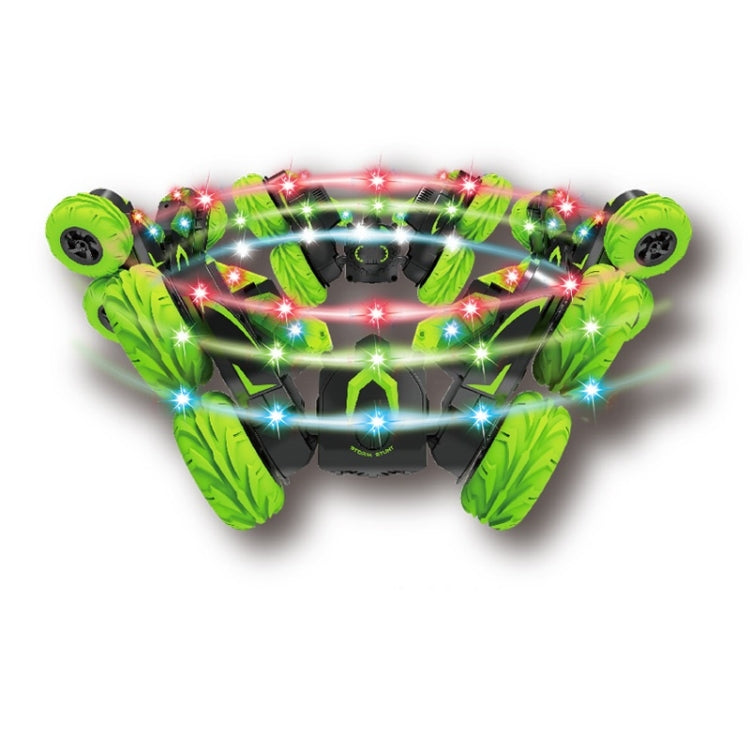 Double-Sided 360-Degree Lighting Stunt Car Climbing And Rolling Remote Control Off-Road Vehicle, Black Orange, Black Green