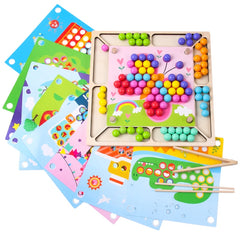 Chopsticks Clip Beads Educational Toys Hand-Eye Coordination Concentration Training Toys Random Color Delivery, Chopsticks Clip Beads