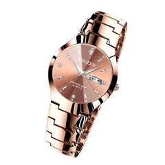 FNGEEN 5808 Men Fashion Steel Strap Quartz Watch Couple Watch, Brown Steel Coffee Surface, Black Steel Black Surface, Stainless Stee White Surface, White Steel Black Surface, Stainless Steel Blue Surface