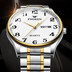 FNGEEN 7811 Middle-aged and Elderly Men Large Digital Dial Quartz Watch