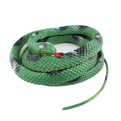 2 PCS Boa Constrictor Tricky Toy Mischief Scary Simulation Snake, Yellow, Green, Black, Brown