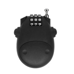 Portable Bicycle Motorcycle Anti-Theft Lock Telescopic Wire Lock Cartoon Cow Password Lock, Cow Password Lock(Black), Cow Password Lock(Silver)