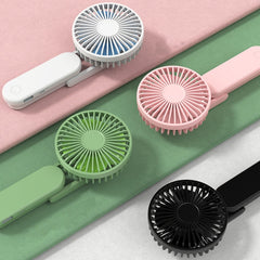 F1 USB Portable Lazy Hanging Neck Fan Mini Folding Handheld Fan, White, Pink, Green, Black