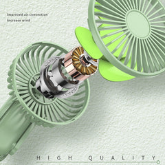 F1 USB Portable Lazy Hanging Neck Fan Mini Folding Handheld Fan, White, Pink, Green, Black