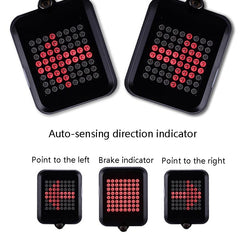 Intelligent Steering Brake Tail Light USB Rechargeable Bicycle Light Cycling Warning Safety Light, Intelligent Steering Brake Tail Light