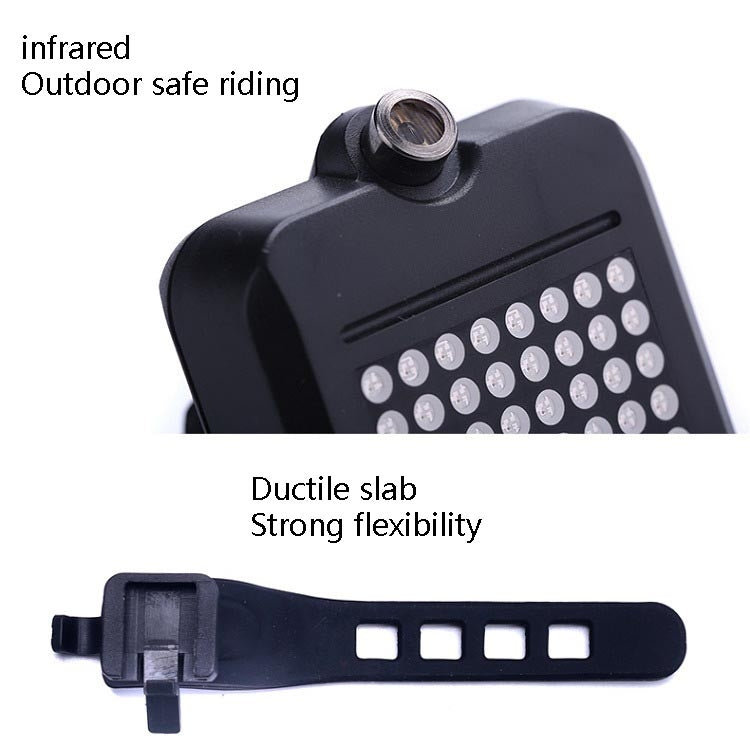 Intelligent Steering Brake Tail Light USB Rechargeable Bicycle Light Cycling Warning Safety Light, Intelligent Steering Brake Tail Light