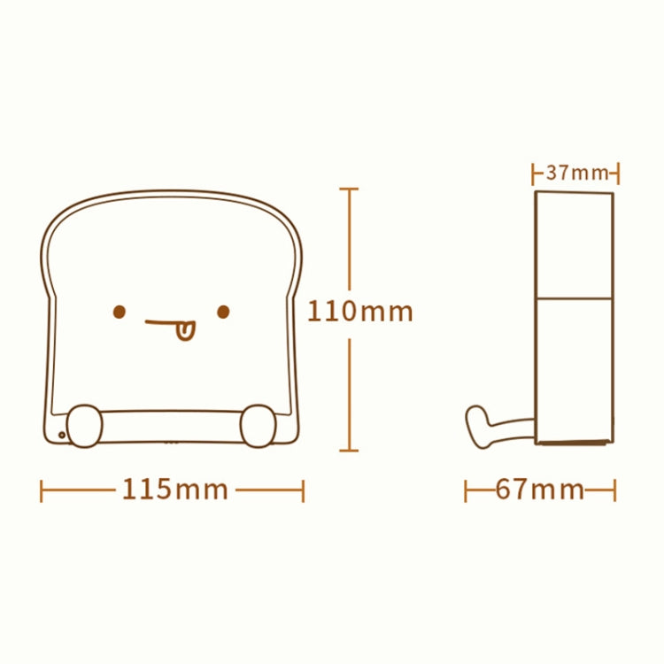F-L-01 Toast Bread Night Light With Mobile Phone Holder Children Bedroom Timing Sleep Light, F-L-01 Toast Bread Gluttonous, F-L-01 Toast Bread Snooze, F-L-01 Toast Bread Playful