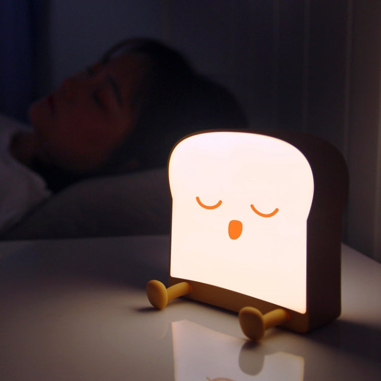 F-L-01 Toast Bread Night Light With Mobile Phone Holder Children Bedroom Timing Sleep Light, F-L-01 Toast Bread Gluttonous, F-L-01 Toast Bread Snooze, F-L-01 Toast Bread Playful