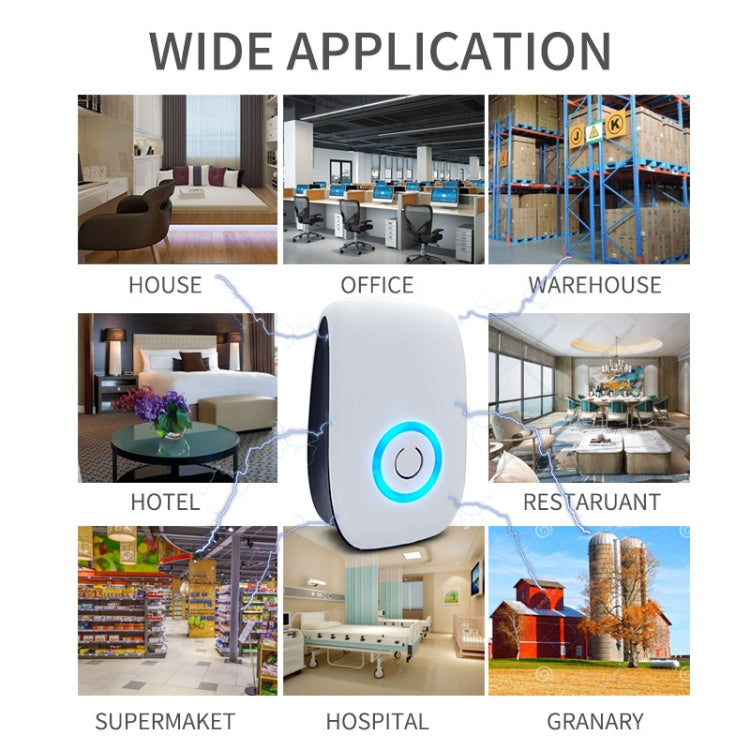 H12 2 PCS Ultrasonic Electronic Mouse Repeller Household Mini Mosquito Repeller, H12 US Plug White
