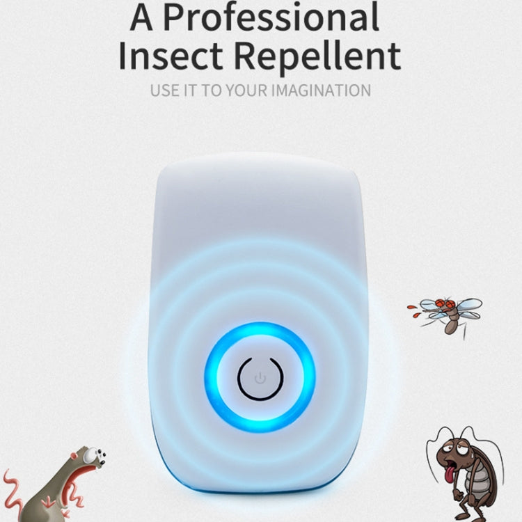 H12 2 PCS Ultrasonic Electronic Mouse Repeller Household Mini Mosquito Repeller, H12 US Plug White