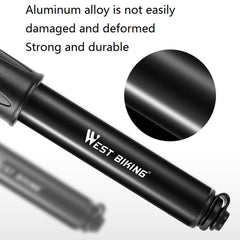 West Biking Bicycle High Pressure Pump Mini Portable Basketball Inflator With Hose, Basketball Inflator With Hose(Black)