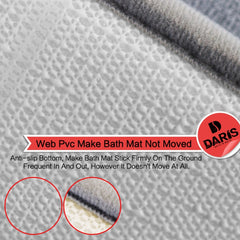 Non Slip Water Absorption Rug Bathroom Mat Shaggy Memory Foam Kitchen Door Floor Mat, 40X60CM, 50X80CM, 50X90CM