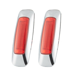 2 PCS 12/24V 2000-4000K 8 LEDs Explosion Lightning Plating Edge Light Side Tail Light, Red, Yellow