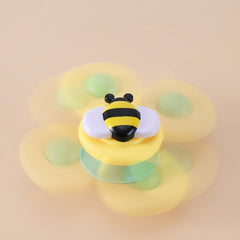 3 In 1 Fingertip Spinner Baby Rattle Three-Color Insect Sucker Turn And Turn Fun Baby Bath Toy, Fingertip Spinner