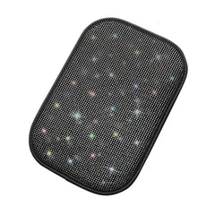 Car Diamond Armrest Box Cushion Personalized Car Decorations Dirt And Non-Slip, Black Colorful Diamond, Black White Diamond, Black Blue Diamond, Black Green Diamond