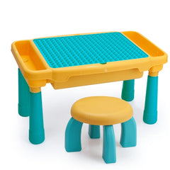 Multifunctional Building Table Learning Toy Puzzle Assembling Toy For Children, Style:, Table + Chair + 101 Blocks, Table + Chair + 83 Blocks, Table +76 Blocks, 76 Blocks, Small Table + 76 Blocks, 300 Small Blocks, 500 Small Blocks