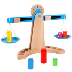 Children Educational Balance Scale Toy Wooden Science And Education Toys, Balance Scale