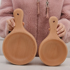 Instant Noodle Bowl Wooden Kimchi Bowl Fruit Salad Wooden Bowl With Handle, Small, Large