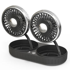 F303 Car USB Fan 12/24V Car Shake Head Fan, F303 (Gold), F303 (Silver)