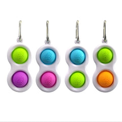 3 PCS Finger Bubble Music Key Buckle Baby Mental Development Can Press The Practice Board Finger Decompression Press Keychain, Color Random Deilvery, (Color Random Deilvery)