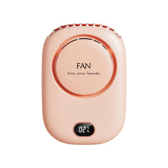 DQ203 Lazy Hanging Neck Fan USB Mini Desktop Large Wind Fan, White, Pink, Green